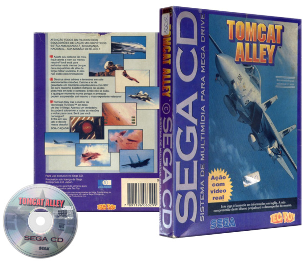 Tomcat Alley Brazil SEGA CD Cardboard Case Brazilian Pack